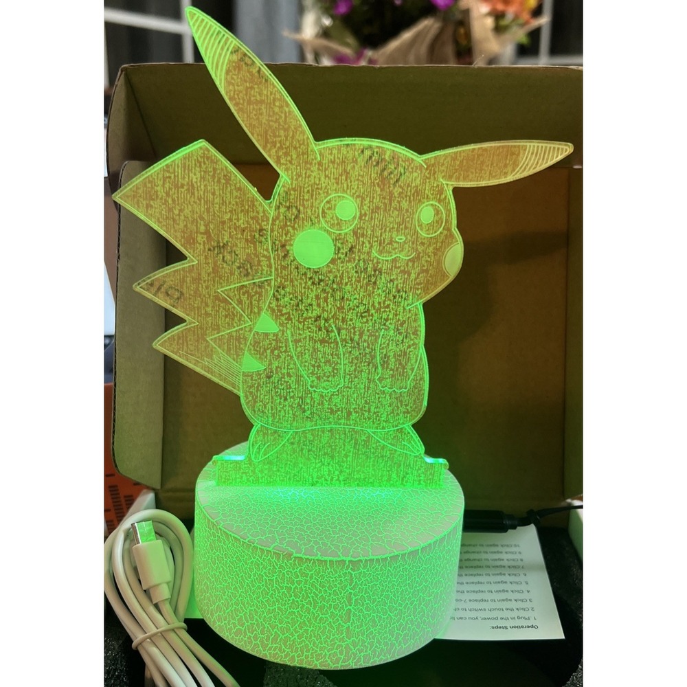 Creative 3D Visualization Lamp‎ - Pikachu Pokemon
